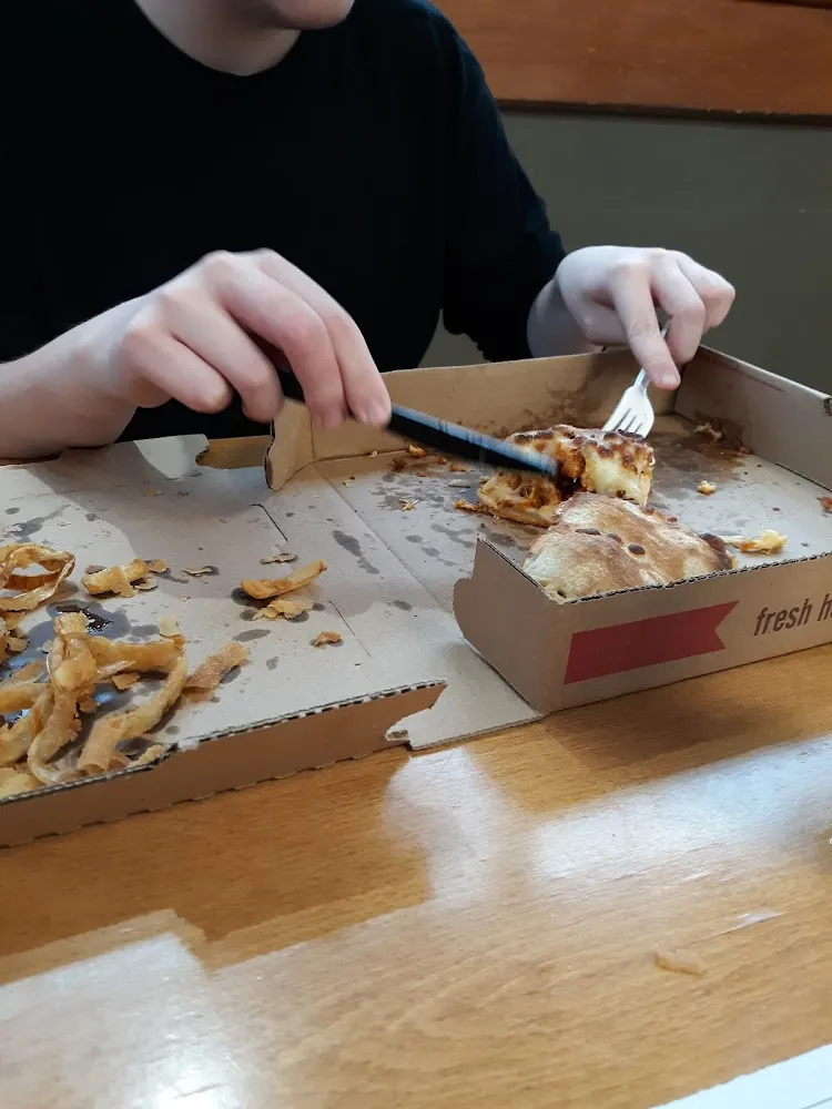 Onion Rings and Calzone